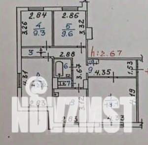 4-к квартира, вторичка, 77м2, 1/10 этаж