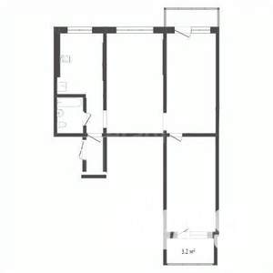 3-к квартира, вторичка, 60м2, 9/9 этаж