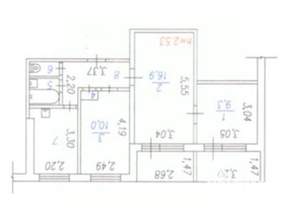 3-к квартира, вторичка, 52м2, 7/9 этаж