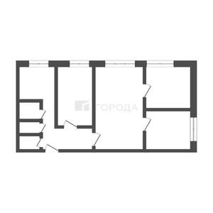 4-к квартира, вторичка, 61м2, 1/5 этаж