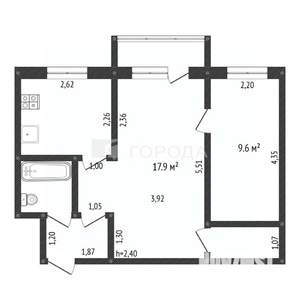 2-к квартира, вторичка, 42м2, 3/5 этаж