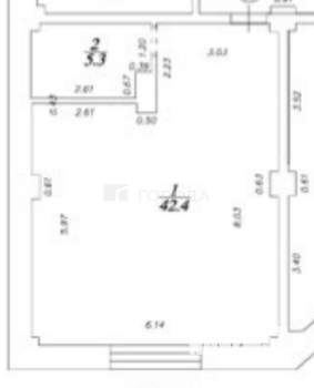Студия квартира, вторичка, 48м2, 2/5 этаж