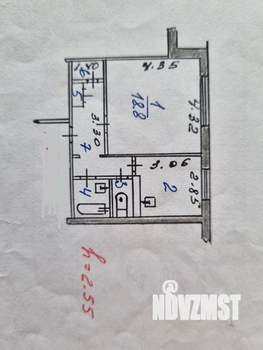 1-к квартира, вторичка, 40м2, 1/9 этаж