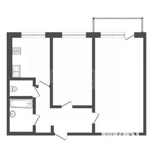 2-к квартира, вторичка, 45м2, 4/5 этаж