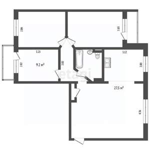 4-к квартира, вторичка, 78м2, 7/9 этаж