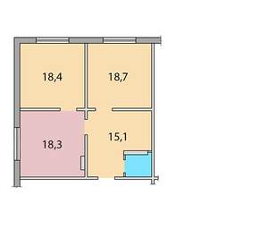 2-к квартира, вторичка, 74м2, 1/1 этаж