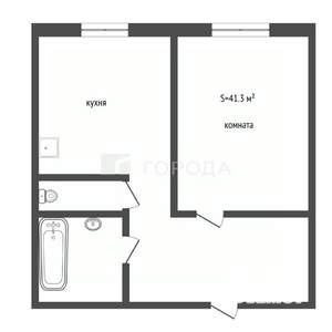 1-к квартира, вторичка, 41м2, 4/5 этаж