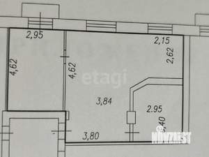 2-к квартира, вторичка, 57м2, 4/5 этаж