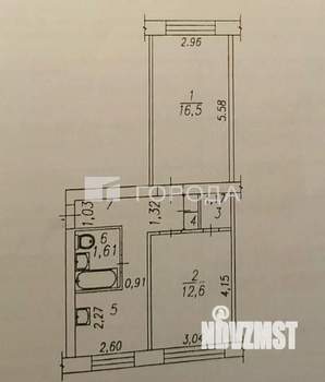 2-к квартира, вторичка, 47м2, 1/5 этаж