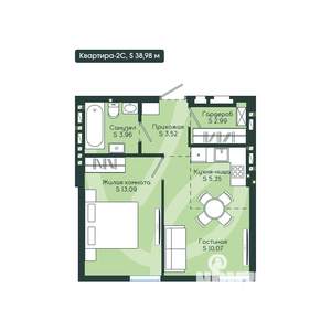 2-к квартира, вторичка, 39м2, 5/12 этаж