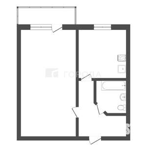 1-к квартира, вторичка, 32м2, 2/2 этаж