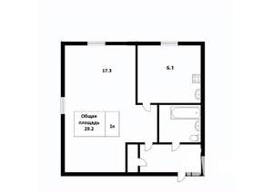 1-к квартира, вторичка, 29м2, 2/5 этаж