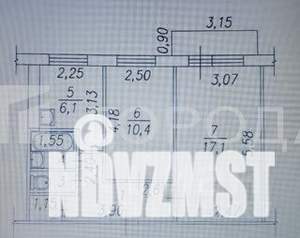 2-к квартира, вторичка, 44м2, 5/5 этаж