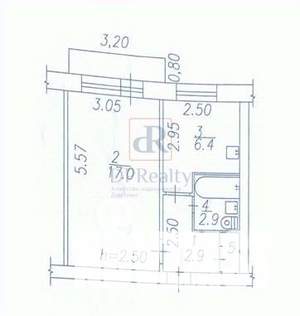 1-к квартира, вторичка, 30м2, 5/5 этаж