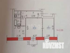 2-к квартира, вторичка, 56м2, 4/4 этаж