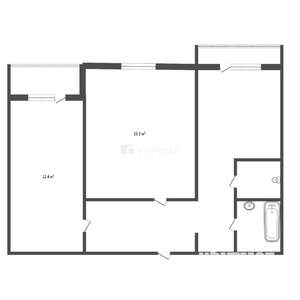 2-к квартира, вторичка, 53м2, 2/9 этаж