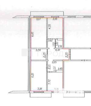 3-к квартира, вторичка, 94м2, 7/18 этаж