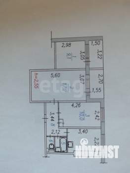3-к квартира, вторичка, 52м2, 9/10 этаж