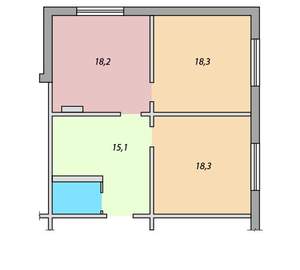2-к квартира, вторичка, 84м2, 1/1 этаж