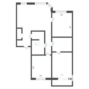 4-к квартира, вторичка, 120м2, 7/9 этаж