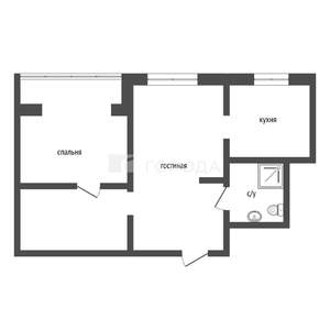 2-к квартира, вторичка, 45м2, 2/9 этаж