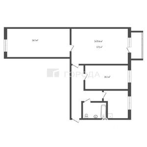 3-к квартира, вторичка, 59м2, 3/5 этаж