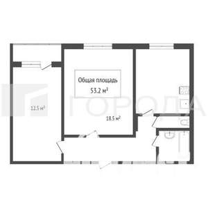 2-к квартира, вторичка, 53м2, 3/9 этаж