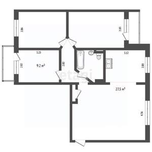 4-к квартира, вторичка, 78м2, 7/9 этаж
