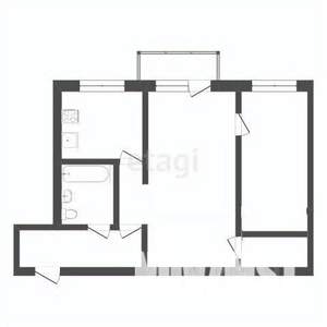 2-к квартира, вторичка, 47м2, 2/5 этаж