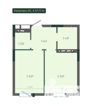 2-к квартира, вторичка, 38м2, 12/12 этаж