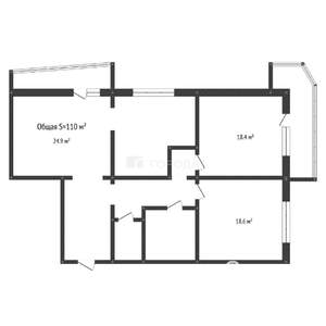 3-к квартира, вторичка, 110м2, 5/10 этаж