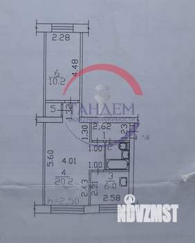 2-к квартира, вторичка, 44м2, 2/5 этаж