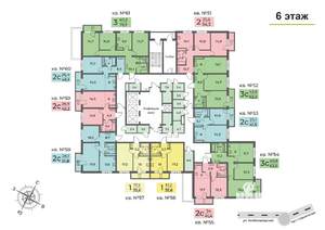 2-к квартира, вторичка, 54м2, 6/21 этаж