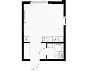 Студия квартира, вторичка, 24м2, 1/5 этаж