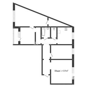 4-к квартира, вторичка, 89м2, 4/10 этаж