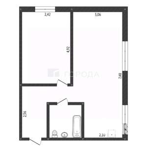 2-к квартира, вторичка, 41м2, 1/5 этаж
