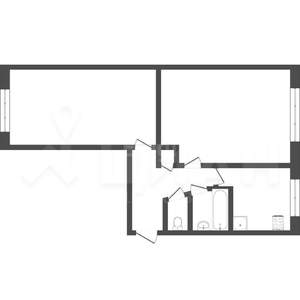 2-к квартира, вторичка, 46м2, 2/5 этаж