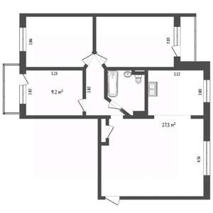 4-к квартира, вторичка, 78м2, 7/9 этаж