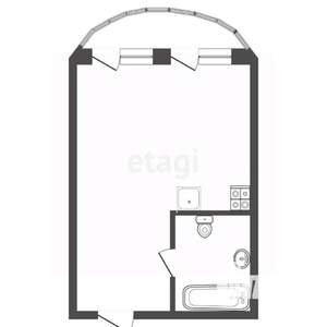 1-к квартира, вторичка, 52м2, 10/16 этаж