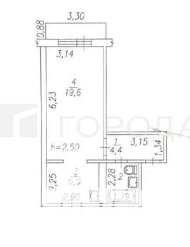 1-к квартира, вторичка, 35м2, 4/11 этаж