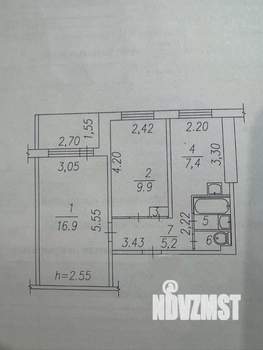 2-к квартира, вторичка, 42м2, 5/9 этаж