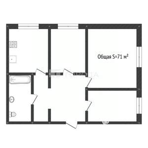 3-к квартира, вторичка, 71м2, 3/18 этаж