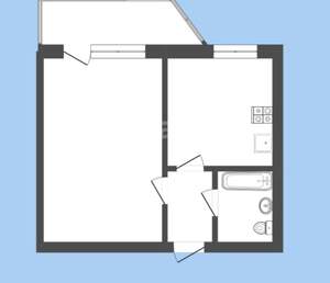 1-к квартира, вторичка, 39м2, 2/16 этаж