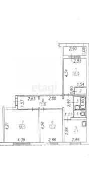 3-к квартира, вторичка, 67м2, 8/10 этаж