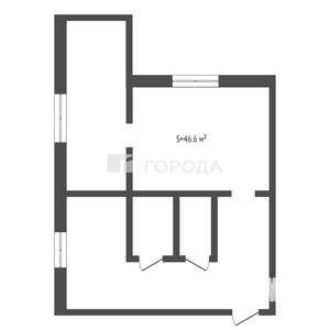 2-к квартира, вторичка, 47м2, 2/2 этаж