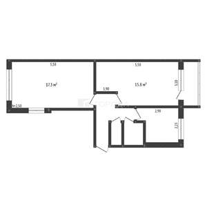 2-к квартира, вторичка, 48м2, 3/5 этаж
