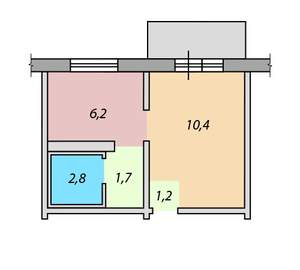 1-к квартира, вторичка, 22м2, 3/1 этаж