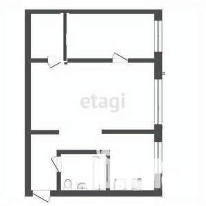 2-к квартира, вторичка, 45м2, 1/3 этаж