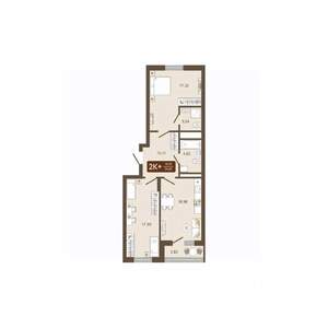 2-к квартира, вторичка, 71м2, 6/16 этаж