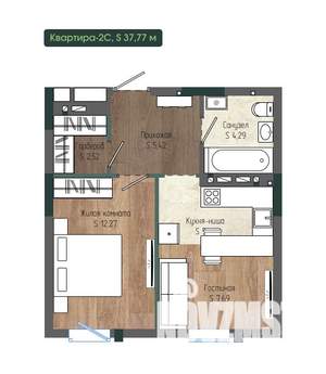 2-к квартира, вторичка, 38м2, 8/12 этаж